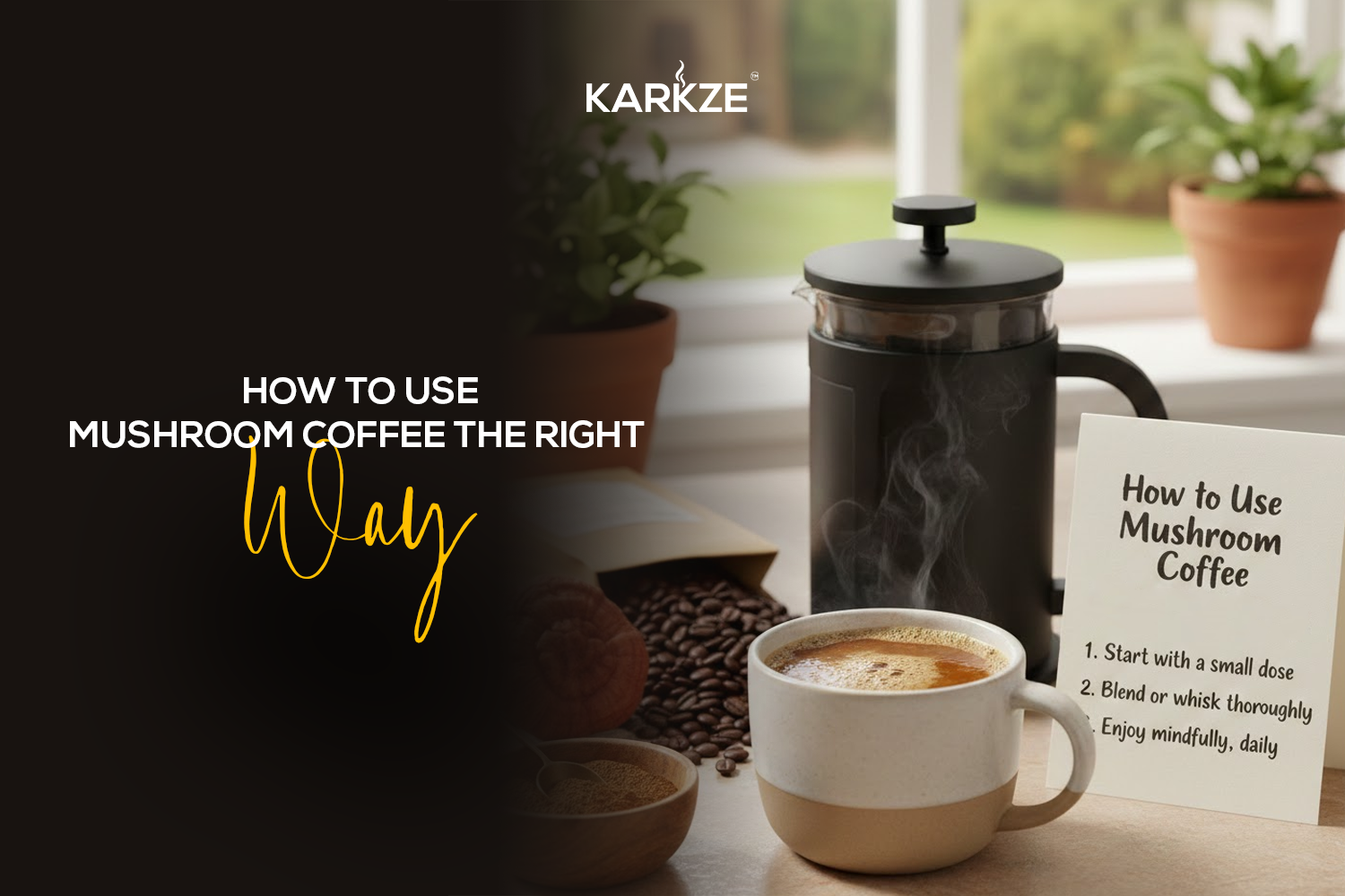 How to Use Karkze Mushroom Coffee Powder